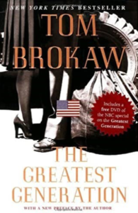 Book cover of Tom Brokaw's The Greatest Generation for what we're reading this month